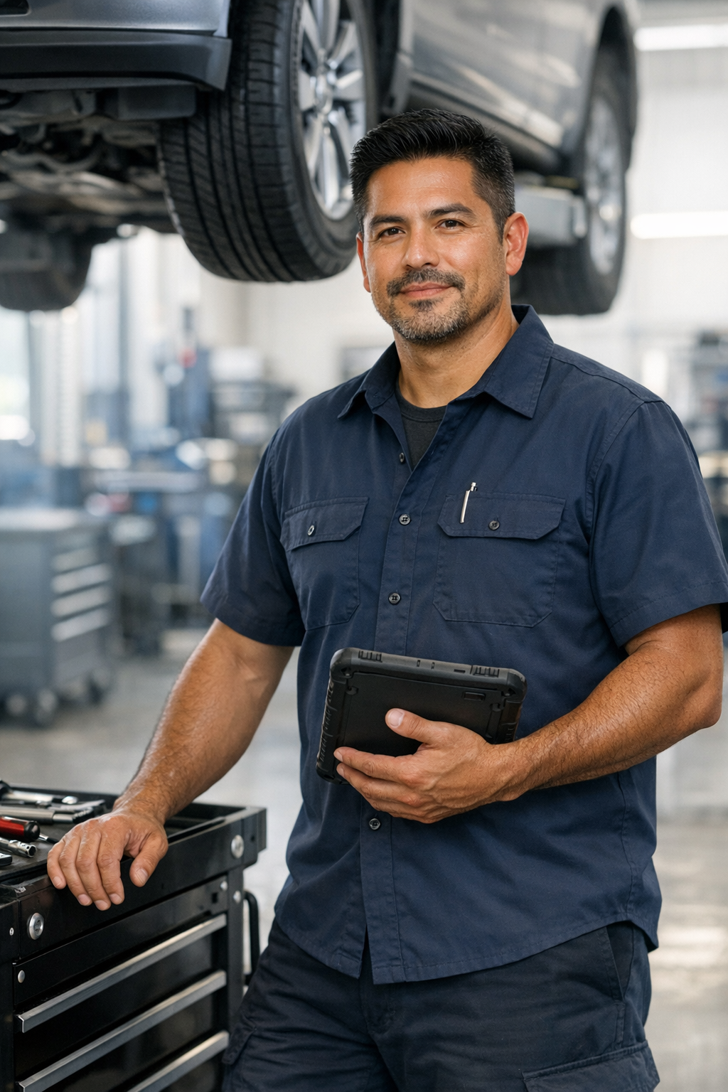 Dueño de taller usando Spondylus